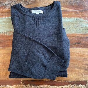Goodthreads 100%‎ Merino Wool Charcoal Gray Crewneck Sweater Size XXXL